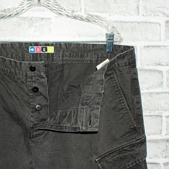 MSGM Cropped Cargo Pants Gray Cotton Made in Italy Size 54 - Picture 4 of 12